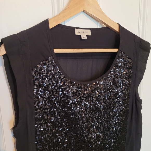 Smart Set Sequined Sleeveless Top - Picture 1 of 10